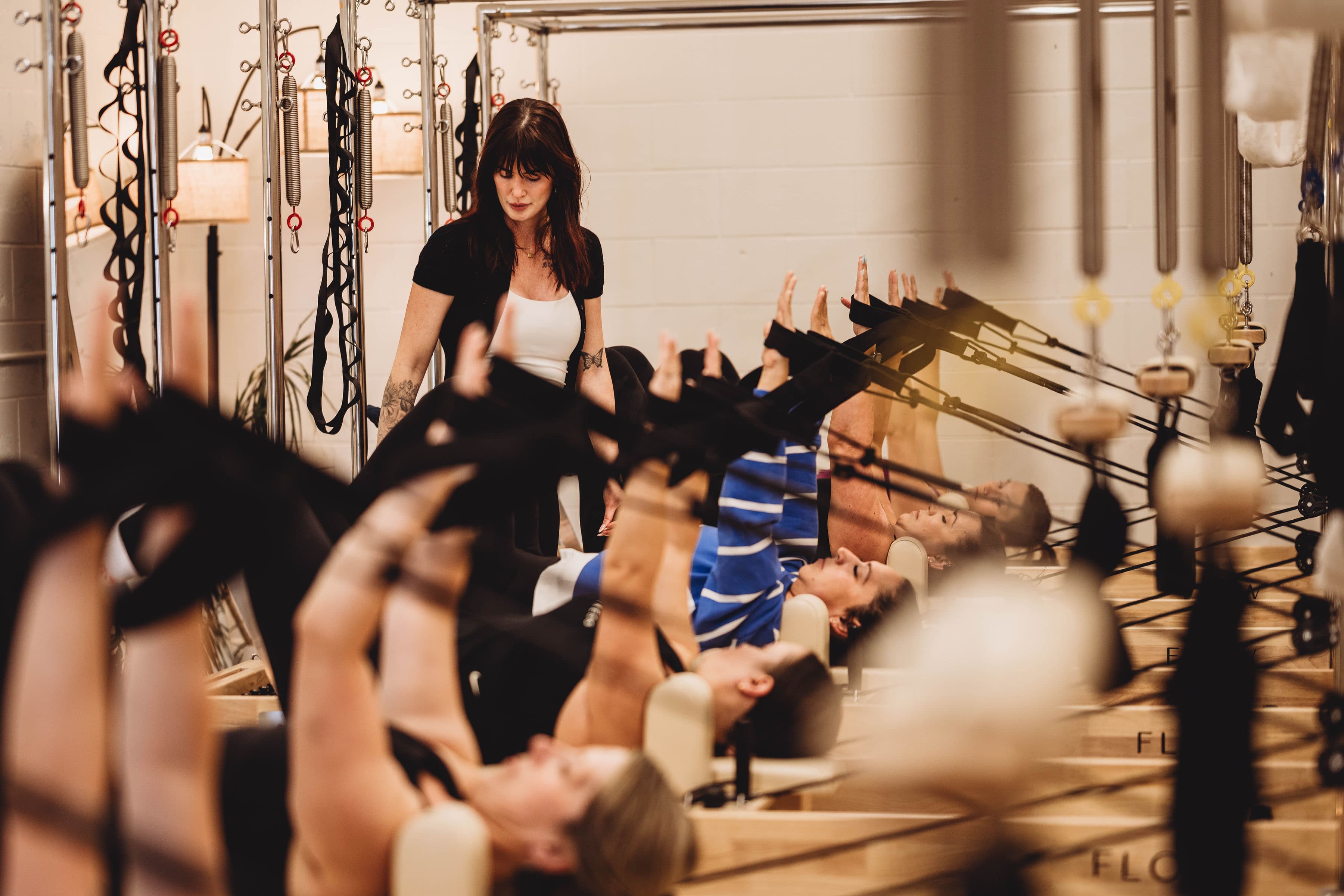 Reformer Pilates class at Flow Studio